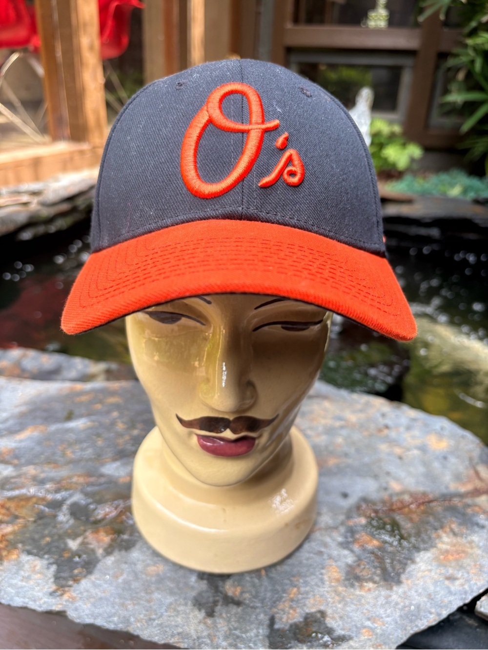 Two-Tone Baseball Cap - Black & Orange